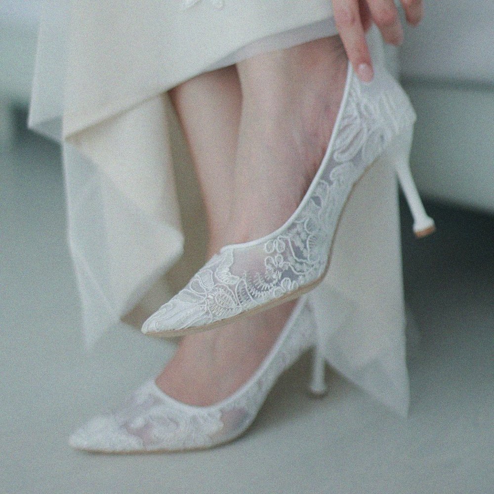 Brand New Embroidered Wedding Heels